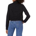 thumbnail image 2 of YDX Women's Jeans Denim Jacket Raw Hem Cropped White, Ripped Black, X-Large, 2 of 2