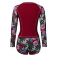 thumbnail image 4 of Kcodviy Women 2 Piece Long Short Sleeved Guard Sleeve Rash Guard with Women Guard Short Sleeve Built in Bra Swimsuits Rugged Butts Guard Upf 50+ Swim Shirt Guard for Men Long Sleeve with Boyshort Bo, 4 of 7
