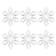 thumbnail image 1 of MasteelfCA 24pcs Acrylic Transparent Crystal Snowflake Decoration with Hole Hanging Decor, 1 of 8