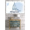 thumbnail image 3 of Catalina Island, California, Sailboat, Blue, Coastal Icon (36x54 Giclee Gallery Art Print, Vivid Textured Wall Decor), 3 of 3