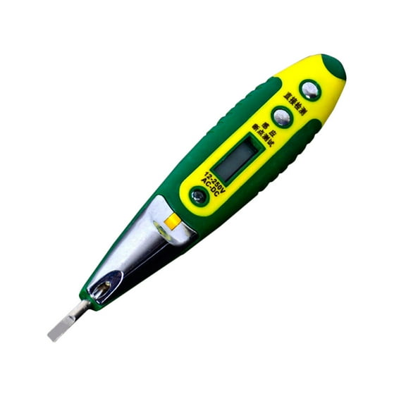 LABSERRON 1Pcs Steel Induction Test Pen for Electrical Work with Digital Display and LED Light Voltage Tester Pen
