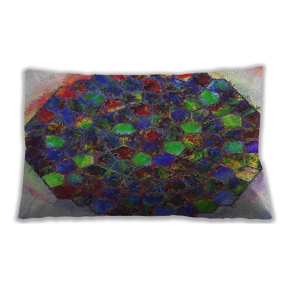 Ahgly Company Outdoor Rectangular Patterned Lumbar Throw Pillow, 13 inch by 19 inch