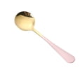 thumbnail image 1 of Round Spoon Stainless Steel Spoon Soup Spoon Long Handle Spoon Coffee Spoon Round Spoon Thick Stainless Steel Spoon With Comfortable Long Handle For Yogurt Pudding Ice Cream Cereal, 1 of 1