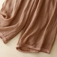 thumbnail image 7 of Summer Flowy Cotton Linen Pants for Women with Lining, Lightweight Casual Loose Cropped Palazzo Trousers with Pockets, 7 of 7