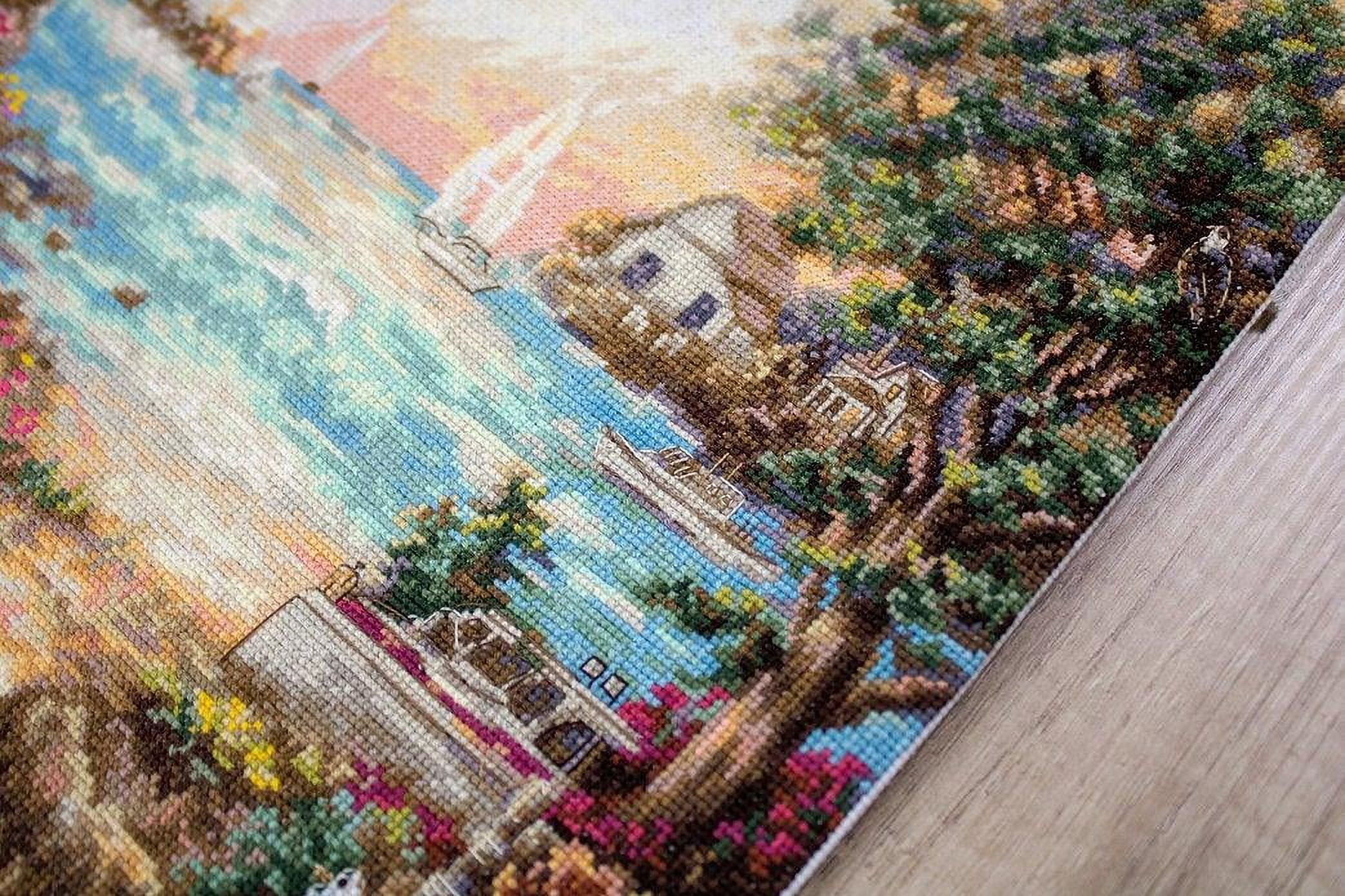 Letistitch Cottage by the Sea Counted Cross-Stitch Kit