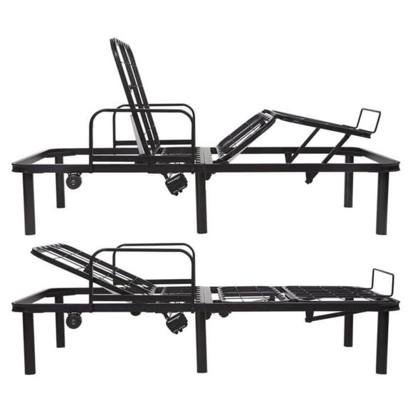 Vive Adjustable Bed Base Frame Twin – Electric Heavy-Duty Metal Platform with Head & Foot Incline, Remote Control, Dual USB Ports, Easy Assembly, Fits Hospital Mattress