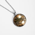 thumbnail image 4 of Map section Glass Design Circular Pendant Women's Necklace, 4 of 5