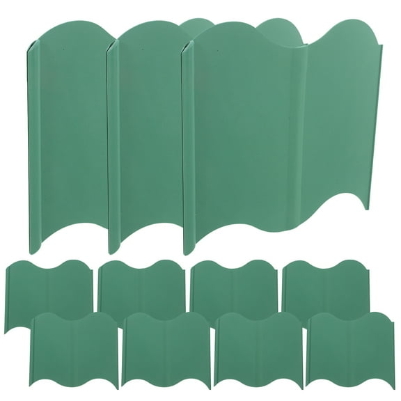 20 Pcs Decorative Garden Fencing Fence Post Border Edging Green