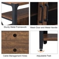 thumbnail image 2 of OKD Industrial Rustic 65 Inch Entertainment TV Stand, Reclaimed Barnwood, 2 of 8