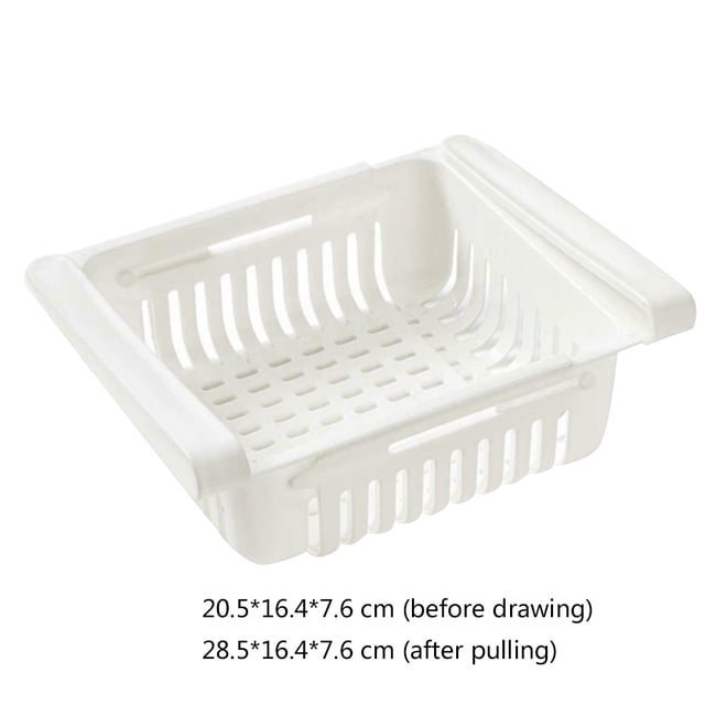 Fridge Freezer Fruit Drain Rack layer under shelf freezer Layer Under Shelf Drawer Type Holder Vegetable Storage Basket