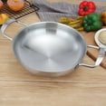 thumbnail image 3 of ACDANC 2026 New Mini Chef'S Classic Stainless Steel Everyday Pan Cookware - Inner Diameter 18Cm for Kitchen, Stove, Camping, Home Cooking (Silver), 3 of 7