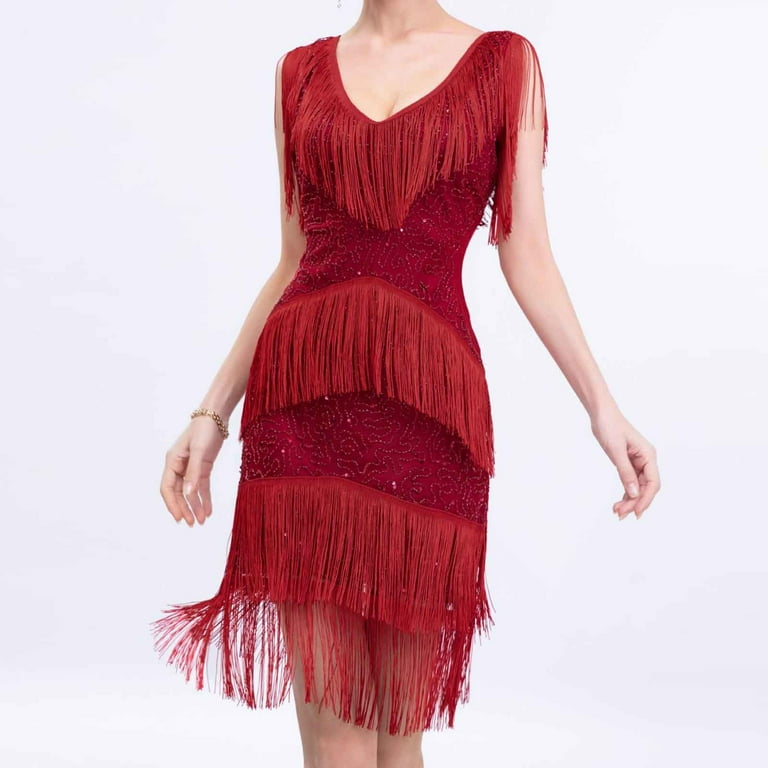 Rompers for Women Dgankt Dress for Women Party Flapper Cocktail Dress  Sequin Sparkle Fringe Dresses 20s Costume Outfit Gift - Walmart.com