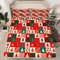 thumbnail image 2 of Castle Fairy Teenagers Christmas Tree 4-Piece Full Size Sheets,Geometric Lattice Bed Sheets,Festival Xmas Lightweight Sheet Sets,Luxury Bedroom Decor, 2 of 7