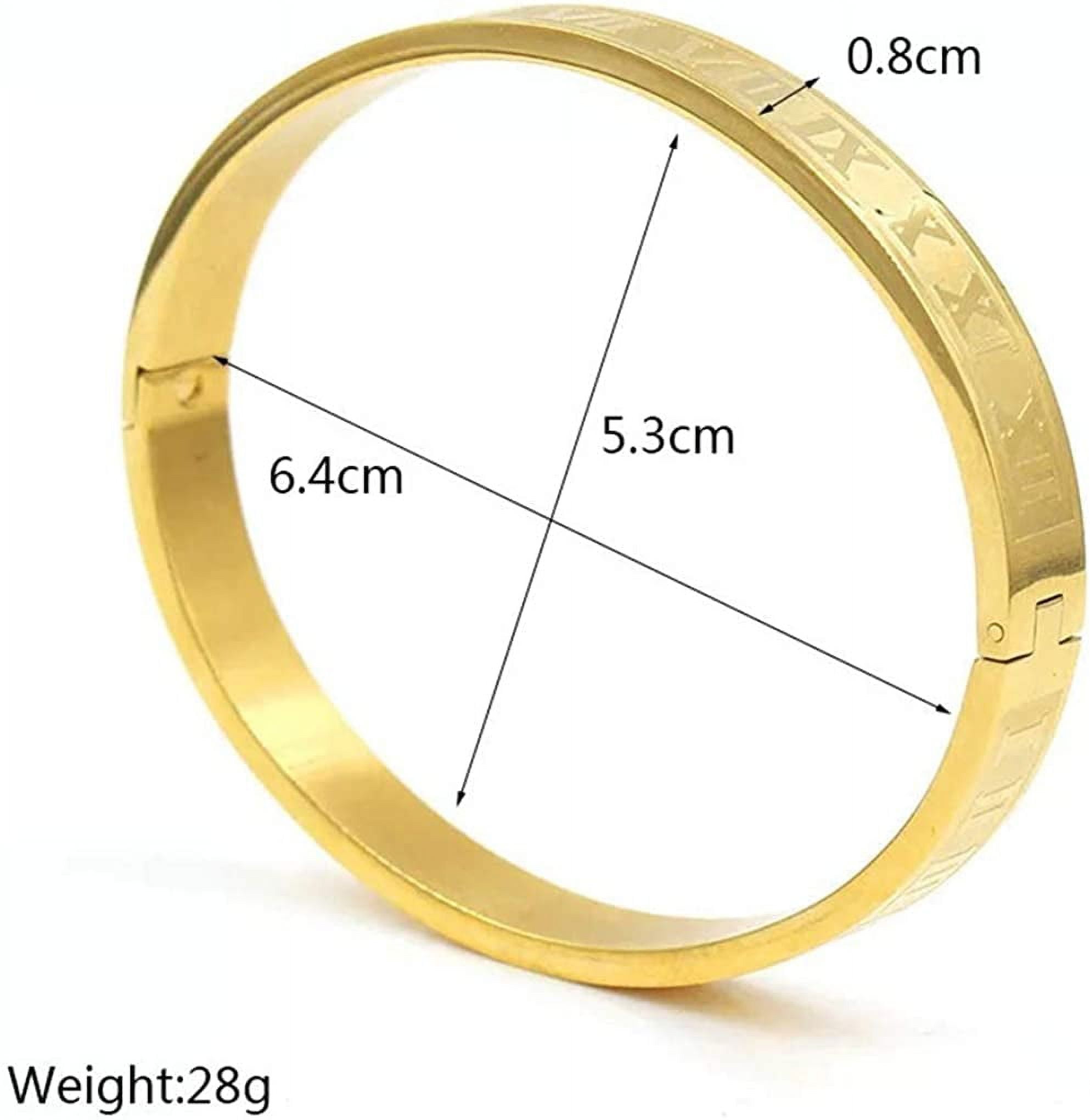  Jaline Gold Silver Rose Gold Plated Bracelets for Men Women  Roman Numeral Bangle Bracelet Stainless Steel Personalized Engraved Unisex  Gift (2 Pcs Mens Rose-Gold Bangle): Clothing, Shoes & Jewelry