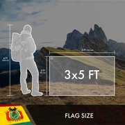 Bolivia Bolivian Flag 3x5FT 5-Pack Double-sided Embroidered Polyester By G128