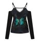 thumbnail image 4 of Blusa suelta de manga larga con cuello en V y cremallera para mujer Fridja  hj4544, 4 of 9