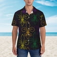 thumbnail image 4 of Disketp Hawaiian Shirts For Men,Mardi Gras Carnival Print Mens Casual Short Sleeve Button Down Shirts Beach Shirt, 4 of 8