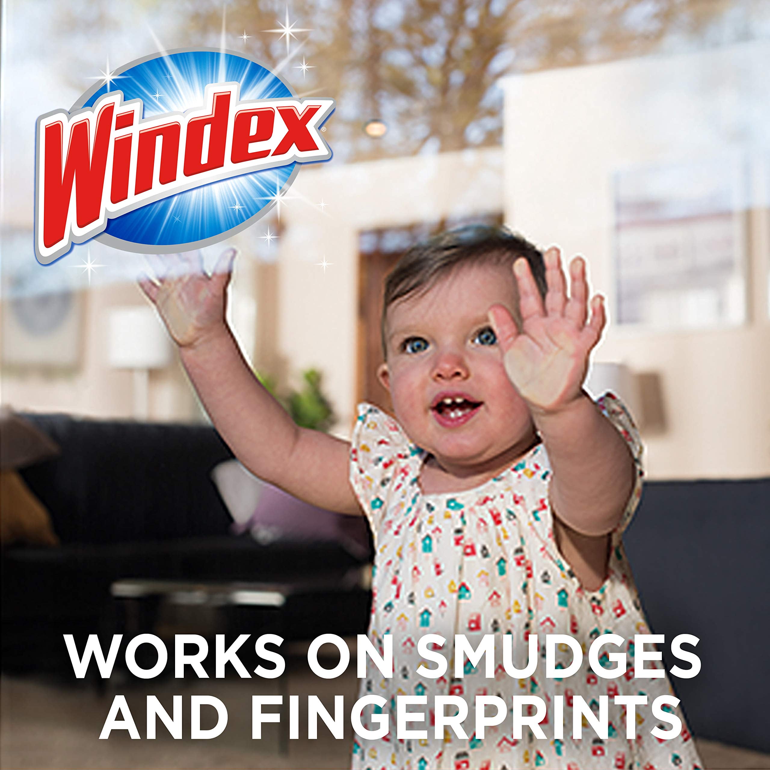 Windex Original Glass Wipes, Pre-Moistened Glass and Surface Wipes Clean and Provide a Streak-Free Shine, 38 Count, Pack of 6