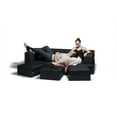 thumbnail image 5 of Jaxx Zipline Convertible Denim Sleeper Sofa & Ottomans Set, 5 of 5