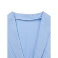 thumbnail image 4 of DYMADE Womens Summer Cotton Linen Turn-down Collar Half Sleeve Solid Color Button Basic Blouses, 4 of 4