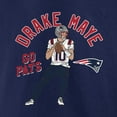 thumbnail image 4 of Men's Drake Maye Navy New England Patriots Player Illustrative Pack T-Shirt, 4 of 4