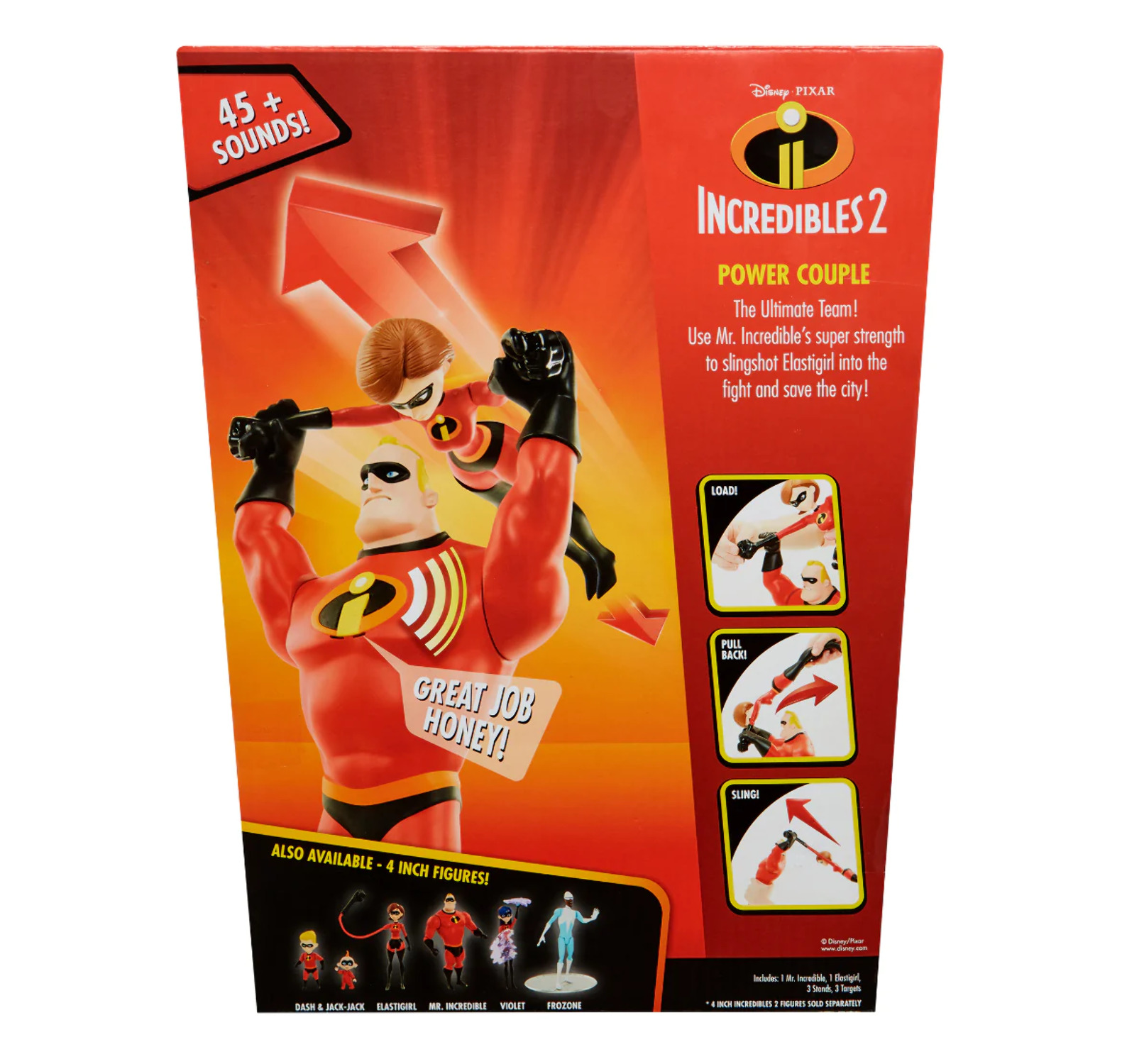 Incredibles 2 Power Couple Mr. Incredible and Elastigirl 12" Action Figures with Slingshot Feature - image 2 of 6