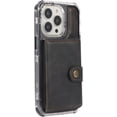 thumbnail image 4 of Compatible with iPhone 13 Pro Max Wallet Case with Card Holder PU Leather Kickstand Wrist Strap Shockproof Protective Cover for Women Man Black, 4 of 7