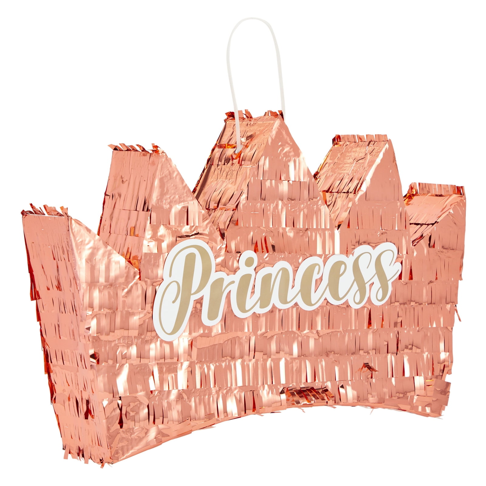 Rose Gold Crown Pinata for Princess Birthday Party Supplies, 16 x 10.5 x 3 In