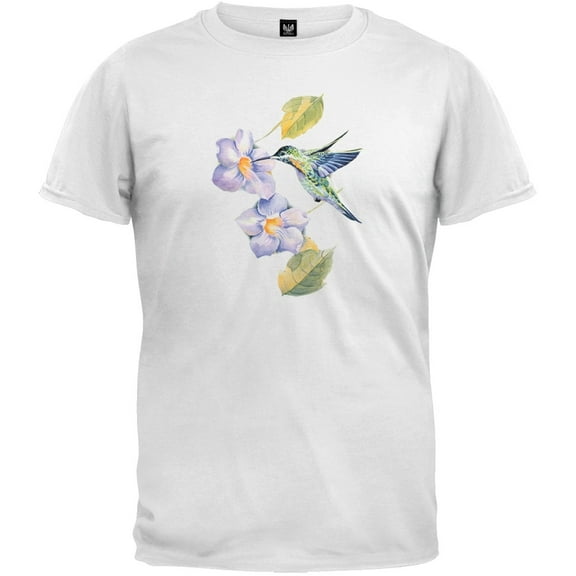 Hummingbird Garden White T-Shirt - 2X-Large