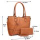 thumbnail image 2 of Grande Impermeable Bolsa De Mujer Bolso de Satchel Tote con Correa Ajustable 2 Piezas Sólidos Cuero Bolsa XB XIBANG Estándar, 2 of 5
