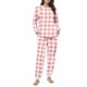 thumbnail image 2 of Conjunto de top y pantalones de poliéster con bolsillos largos y estampado de cuello redondo informal para mujer, 2 of 6