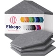 thumbnail image 1 of Paneles acústicos Ekkogo, 12 unidades, 30 x 26,5 x 1 cm, color gris de alta densidad, 1 of 6