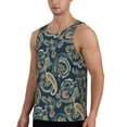 thumbnail image 2 of Fotbe Indian Paisley 2 Pattern Men's Quick Dry Workout Tank Top Gym Muscle Tee Fitness Bodybuilding Sleeveless T Shirt Breathable Workout Shirt-X-Large, 2 of 9