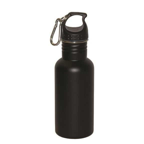 Debco WB7075 Wide Mouth 500 ml 17 oz Stainless Steel Water Bottle - Black with Matte Finish