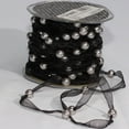 thumbnail image 2 of Black Organdy Contemporary Craft Ribbon with Pearls 9.5" mm x 27 Yards, 2 of 2