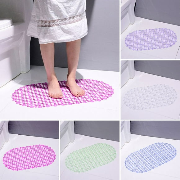Tapis Ovale Halkfri Badrumsmatta Dusch Massage Tapis Lilas