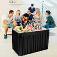 thumbnail image 4 of Costway 4 Foot Party Ice Cooler Folding Table Plastic with Matching Skirt Black, 4 of 10