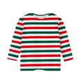 thumbnail image 3 of Ugoldhm Girls Crewneck 3/4 Sleeve Tees Striped Casual Undershirt Fashion Fall Tops 3-11 Years, 3 of 4