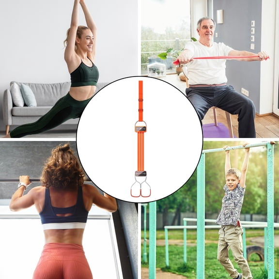 Xinwanna Assist Belt, High Strength Bearing Type-C Charging Pull-Up Assist Band for Strength Training, Intelligent Counting, Artificial Voice Guidance Pull-Up Assistance Band Resistance Band, Orange