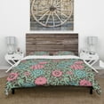 thumbnail image 3 of Designart 'Vintage Pink And Blue Flowers' Floral Duvet Cover Set, 3 of 4