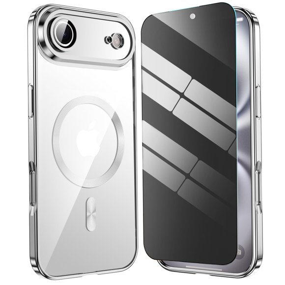 Funda de teléfono TSEHHOL para iPhone 17 Air con pantalla de privacidad plateada