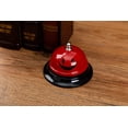 thumbnail image 2 of ASIAN HOME Call Bell, 3.35 Inch Diameter, Metal Bell, Red Smiley Face, Desk Bell Service Bell for Hotels, Schools, Restaurants, Reception Areas, Hospitals, Customer Service, RED (3 Bells), 2 of 3