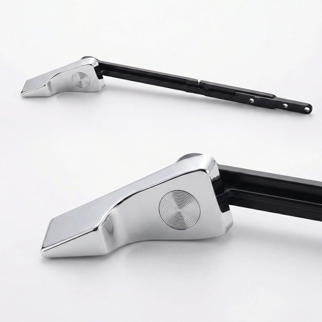 Palanca de descarga para inodoro HIGHCRAFT cromada, montaje lateral ajustable