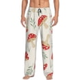 thumbnail image 2 of Kdxio Cartoon Flat Mushrooms Print Men's Sleep Pajama Pant Lounge Pants with Pockets, 2 of 8