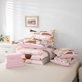 thumbnail image 6 of Homewish Funny Pet Cats Paws 7-Piece Twin Bedding,Kawaii Animal Bedding Comforter Set,Pink,Pink Reversible, 6 of 8