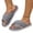 Gray, variant on EKVAHL Women's Slippers Soft Open Toe Slippers Cross Band Cozy Plush Home Slippers Indoor Outdoor Slide Slipper