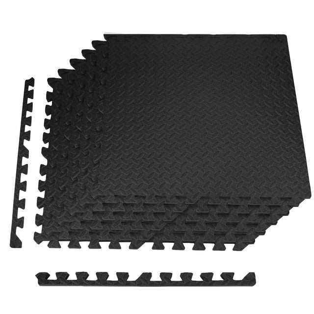 60x60 Tapetes para Gimnasio de EVA, 6Pzas Tapete para Ejercicio Estilo Rompecabeza, 12mm Gruesa Tapete para Pesas/Casa, Suelo Protector para Equipo de Gimnasio, Grande Tapete de Tatami