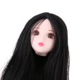 thumbnail image 3 of Cabeza de muñeca Sunnimix 1/6 con Maquillaje Facial de cabello Negro femenino, 3 of 8