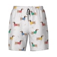 thumbnail image 4 of Lsque Mens Swim Trunks Dachshund Dog Puppy Pattern - Bathing Suit Compression Liner - Beach Swim Shorts Swimwear - (S-3XL) - Stretch Quick Dry -3X-Large, 4 of 9