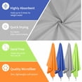 thumbnail image 3 of PiccoCasa Microfiber fast-drying Sand Free Beach Travel Towel 30"x60" Light Grey, 3 of 7